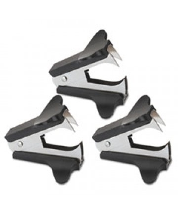 Jaw Style Staple Remover, Black, 3 Per Pack