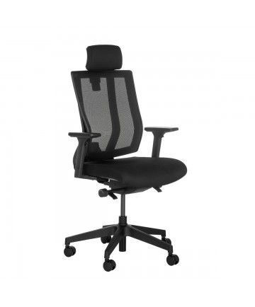 TASK CHAIR WITH HEADREST BLACK