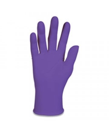PURPLE NITRILE Exam Gloves, 242 mm Length, Large, Purple, 100/Box