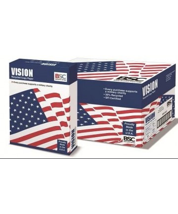 Recycled Copy Paper, 92 Bright, 20 lb Bond Weight, 8.5 x 11, White, 500 Sheets/Ream, 10 Reams/Carton (CS12623)