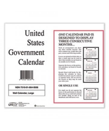 7510016649506 Perforated Monthly Wall Calendar, 11 x 9, White Sheets, 12-Month (Jan to Dec): 2024, 10/Pack