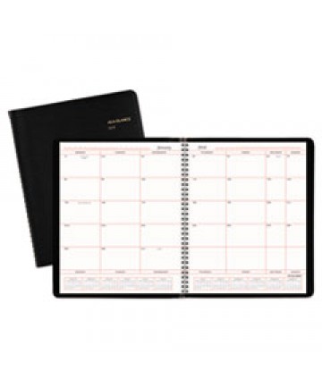 CONTEMPORARY MONTHLY PLANNER, 8.75 X 7, BLACK COVER, 2021
