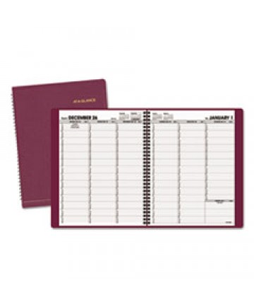 WEEKLY APPOINTMENT BOOK, 11 X 8.25, BLACK, 2021-2022