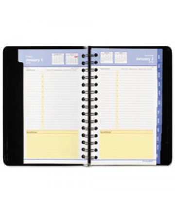 QUICKNOTES WEEKLY/MONTHLY APPOINTMENT BOOK, 10 X 8, BLACK, 2021