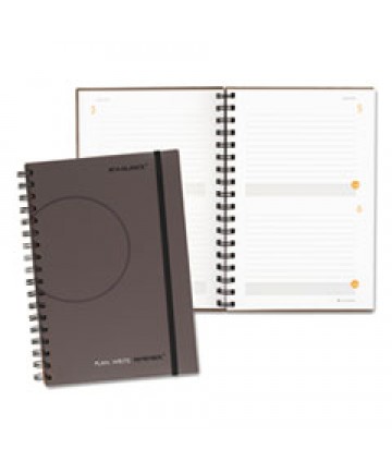 Plan. Write. Remember. Planning Notebook Two Days Per Page, 5 X 8 1/4, Black