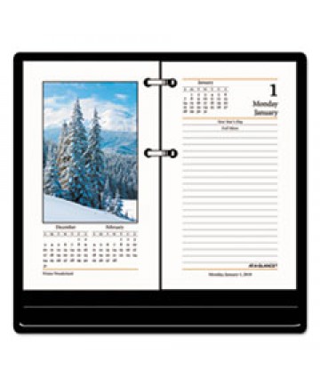 Desk Calendar Base, Black, 4 1/2" X 8"