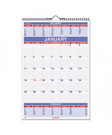 MINI MONTHLY WALL CALENDAR, 7 X 8, WHITE, 2021