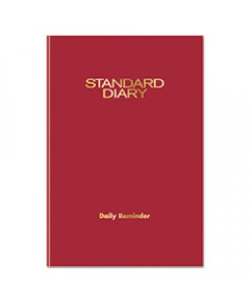 STANDARD DIARY RECYCLED DAILY JOURNAL, RED, 12.13 X 7.69, 2021