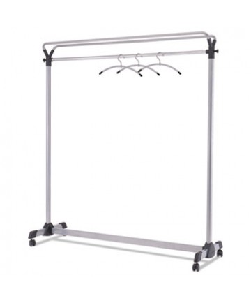 LARGE CAPACITY GARMENT RACK, 63.5W X 21.25D X 67.5H, BLACK/SILVER