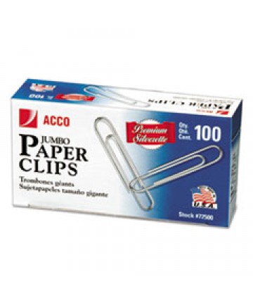 PAPER CLIPS, SMALL (NO. 3), SILVER, 1,000/PACK
