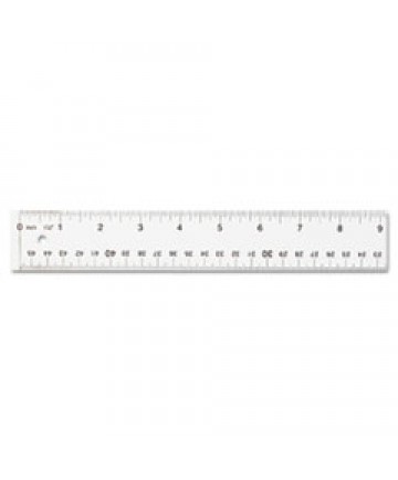 Stainless Steel Office Ruler With Non Slip Cork Base, 12"