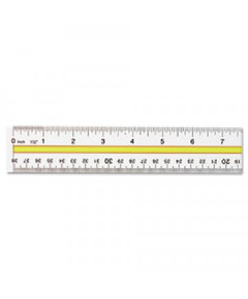 Stainless Steel Office Ruler With Non Slip Cork Base, 18"