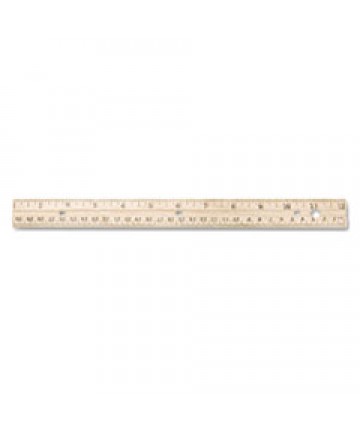The Teachers' Lounge®  Metal Edged Yardstick Ruler, Inches and 1/8 Yard  Measurements, Natural Wood, 36 Inches