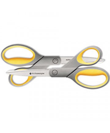 E-Z OPEN BOX OPENER STAINLESS STEEL SHEARS, 8" LONG, 3.25" CUT LENGTH, GRAY OFFSET HANDLE