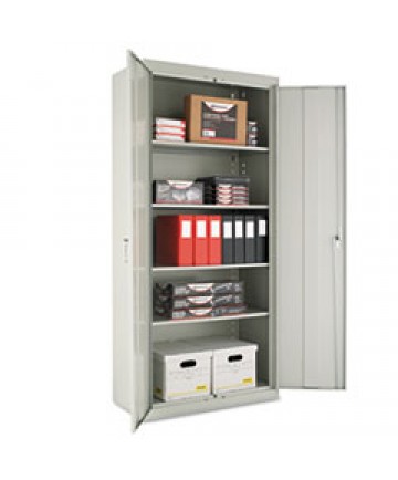Assembled 42" High Storage Cabinet, W/adjustable Shelves, 36w X 18d, Black
