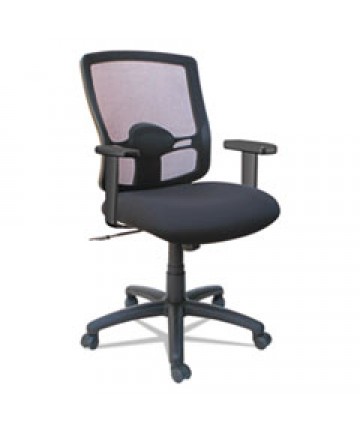 ALERA ETROS SERIES MESH MID-BACK CHAIR, SUPPORTS UP TO 275 LBS, BLACK SEAT/BLACK BACK, BLACK BASE