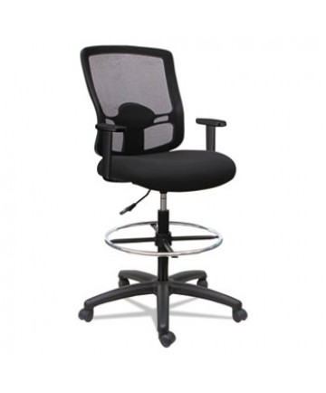 ALERA ETROS SERIES MESH STOOL, 36.13" SEAT HEIGHT, SUPPORTS UP TO 275 LBS, BLACK SEAT/BLACK BACK, BLACK BASE