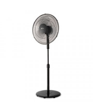 16" 3-Speed Oscillating Pedestal Stand Fan, Metal, Plastic, Black