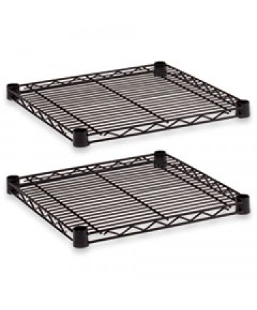 NSF CERTIFIED INDUSTRIAL 4-SHELF WIRE SHELVING KIT, 36W X 24D X 72H, BLACK