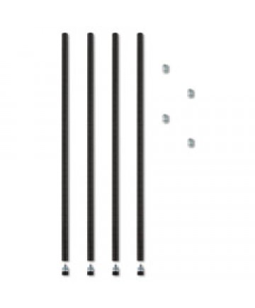 Industrial Wire Shelving Extra Wire Shelves, 48w X 18d, Black, 2 Shelves/carton