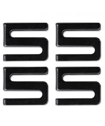 Wire Shelving S Hooks, Metal, Black, 4 Hooks/pack