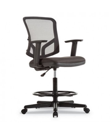 EVERYDAY TASK STOOL, 29.5" SEAT HEIGHT, SUPPORTS UP TO 275 LBS, BLACK SEAT/BLACK BACK, BLACK BASE