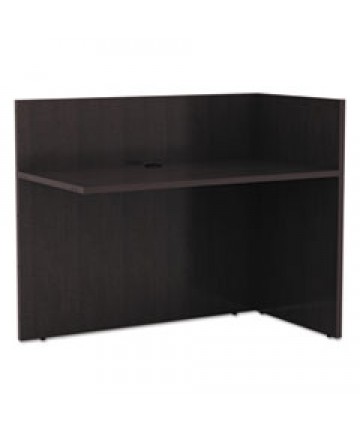 ALERA VALENCIA REVERSIBLE RECEPTION RETURN, 44 1/8W X 23 5/8D X 41 1/2H, ESPRESSO