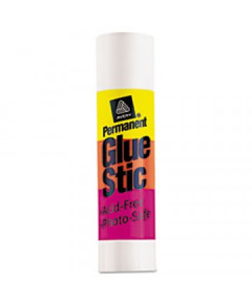PERMANENT GLUE STIC, 1.27 OZ, APPLIES WHITE, DRIES CLEAR