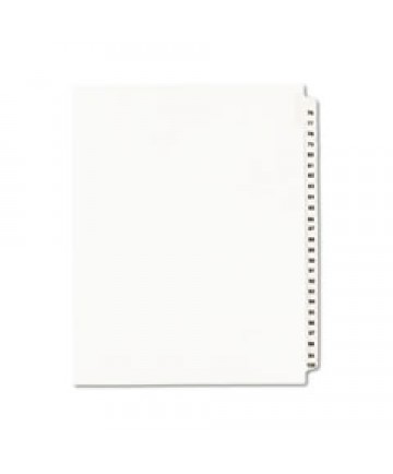 PREPRINTED LEGAL EXHIBIT SIDE TAB INDEX DIVIDERS, AVERY STYLE, 25-TAB, 76 TO 100, 11 X 8.5, WHITE, 1 SET, (1333)