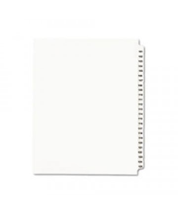 PREPRINTED LEGAL EXHIBIT SIDE TAB INDEX DIVIDERS, AVERY STYLE, 25-TAB, 101 TO 125, 11 X 8.5, WHITE, 1 SET, (1334)