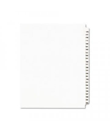 PREPRINTED LEGAL EXHIBIT SIDE TAB INDEX DIVIDERS, AVERY STYLE, 25-TAB, 176 TO 200, 11 X 8.5, WHITE, 1 SET, (1337)