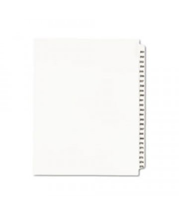 PREPRINTED LEGAL EXHIBIT SIDE TAB INDEX DIVIDERS, AVERY STYLE, 25-TAB, 251 TO 275, 11 X 8.5, WHITE, 1 SET, (1340)