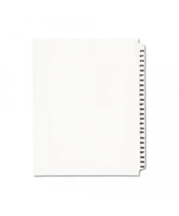 PREPRINTED LEGAL EXHIBIT SIDE TAB INDEX DIVIDERS, AVERY STYLE, 25-TAB, 376 TO 400, 11 X 8.5, WHITE, 1 SET, (1345)