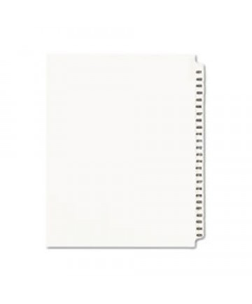 PREPRINTED LEGAL EXHIBIT SIDE TAB INDEX DIVIDERS, AVERY STYLE, 25-TAB, 401 TO 425, 11 X 8.5, WHITE, 1 SET, (1346)