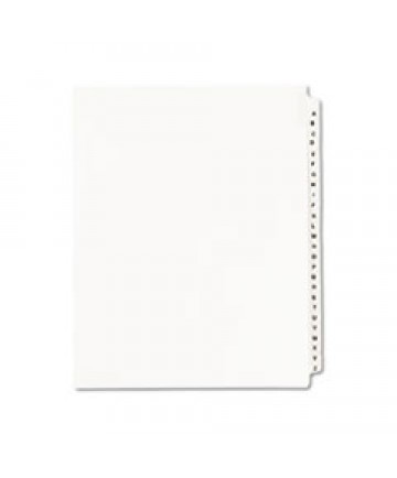 PREPRINTED LEGAL EXHIBIT SIDE TAB INDEX DIVIDERS, AVERY STYLE, 26-TAB, A TO Z, 11 X 8.5, WHITE, 1 SET, (1400)