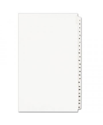 PREPRINTED LEGAL EXHIBIT SIDE TAB INDEX DIVIDERS, AVERY STYLE, 25-TAB, 1 TO 25, 14 X 8.5, WHITE, 1 SET, (1430)