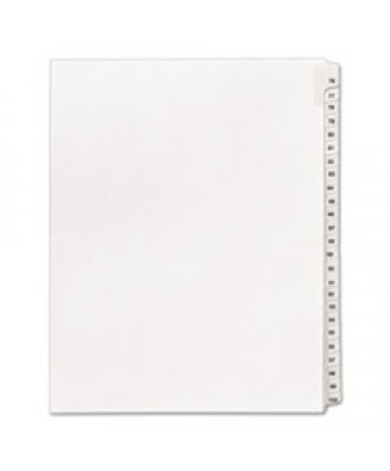 PREPRINTED LEGAL EXHIBIT SIDE TAB INDEX DIVIDERS, ALLSTATE STYLE, 25-TAB, 76 TO 100, 11 X 8.5, WHITE, 1 SET, (1704)