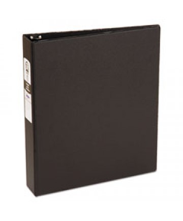 ECONOMY NON-VIEW BINDER WITH ROUND RINGS, 3 RINGS, 1.5" CAPACITY, 11 X 8.5, BLACK, (3401)