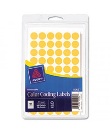 HANDWRITE ONLY SELF-ADHESIVE REMOVABLE ROUND COLOR-CODING LABELS, 0.5" DIA., NEON ORANGE, 60/SHEET, 14 SHEETS/PACK, (5062)