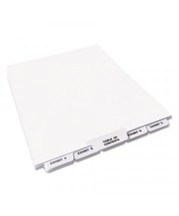PREPRINTED LEGAL EXHIBIT BOTTOM TAB INDEX DIVIDERS, AVERY STYLE, 27-TAB, EXHIBIT A TO EXHIBIT Z, 11 X 8.5, WHITE, 1 SET