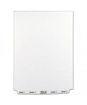 PREPRINTED LEGAL EXHIBIT BOTTOM TAB INDEX DIVIDERS, AVERY STYLE, 26-TAB, EXHIBIT 1 TO EXHIBIT 25, 11 X 8.5, WHITE, 1 SET