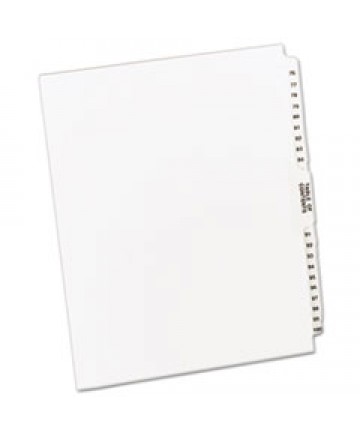 PREPRINTED LEGAL EXHIBIT SIDE TAB INDEX DIVIDERS, AVERY STYLE, 26-TAB, 76 TO 100, 11 X 8.5, WHITE, 1 SET