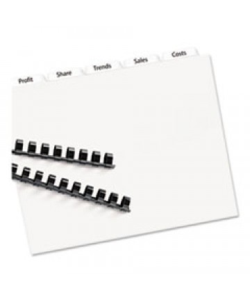 PRINT AND APPLY INDEX MAKER CLEAR LABEL UNPUNCHED DIVIDERS, 5TAB, LETTER, 5 SETS