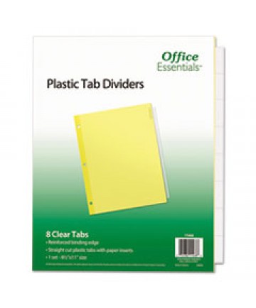 Plastic Insertable Dividers, 8-Tab, Letter