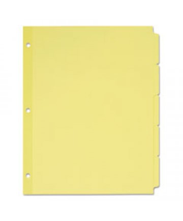 WRITE AND ERASE PLAIN-TAB PAPER DIVIDERS, 5-TAB, LETTER, BUFF, 36 SETS