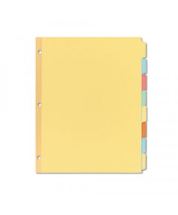WRITE AND ERASE PLAIN-TAB PAPER DIVIDERS, 8-TAB, LETTER, MULTICOLOR, 24 SETS