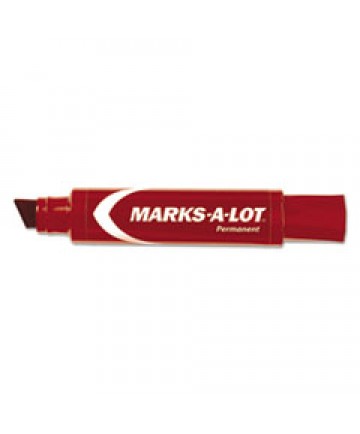 MARKS A LOT EXTRA-LARGE DESK-STYLE PERMANENT MARKER, EXTRA-BROAD CHISEL TIP, RED