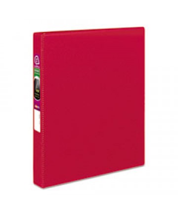 DURABLE NON-VIEW BINDER WITH DURAHINGE AND SLANT RINGS, 3 RINGS, 1" CAPACITY, 11 X 8.5, RED