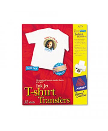 FABRIC TRANSFERS, 8.5 X 11, WHITE, 12/PACK