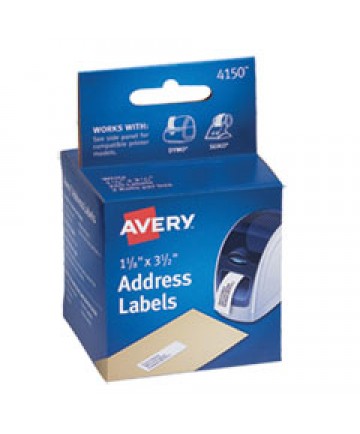 MULTIPURPOSE THERMAL LABELS, 1.13 X 3.5, WHITE, 130/ROLL, 2 ROLLS/PACK
